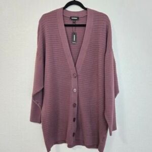 Express Women's Mauve Cardigan Sweater Sz Small‎